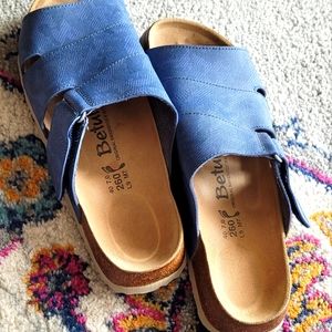 Betula by Birkenstock Blue Velcro Sandals